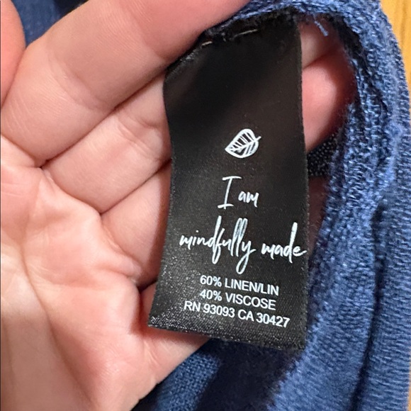 Nic + Zoe plus size 1X linen blend open front cardigan 3/4 sleeve minimalist - Picture 4 of 10